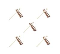 Juego de 5 carillones individuales sobre base de madera con mazo de varilla única para yoga, meditación y energía
