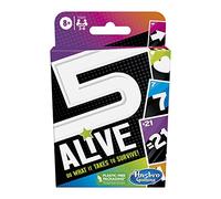 Hasbro Gaming 5 Alive, juego de ritmo rápido para niños y familias, juegos de cartas rápidas familiares de 2 a 6 jugadores, multicolor