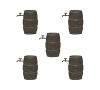 Juego de 5 casitas de muñecas a escala 1:12, barril de vino en miniatura, modelo solo 1 barril