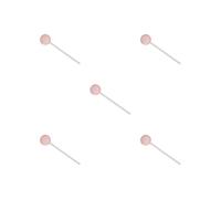 Juego de 5 cepillos de limpieza de lengua de bebé PP TPR portátil mango largo reutilizable lavable niños raspador herramienta con funda a prueba de polvo rosa