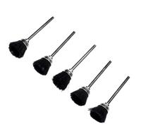 Juego de 5 cepillos de nailon abrasivo rígido de 3 mm para herramientas rotativas - Pulido, desbarbado y eliminación de óxido en metal y madera - Ruedas de 3 x 15 mm