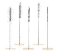 Juego de 5 cepillos para agujeros de perforación, 8 mm/12 mm/16 mm/20 mm/25 mm, cepillo de alambre redondo de acero inoxidable, cepillo de limpieza, cepillo de alambre para taladros de impacto