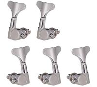 Juego de 5 clavijas de afinación para bajo con engranajes internos sellados y configuración 3L2R para afinación precisa y afinación en instrumentos de bajo