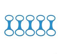 Juego de 5 clips de soporte de esnórquel para máscara de buceo con silicona elástica para compatibilidad de tubo de respiración de 27 mm de diámetro (azul)