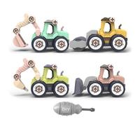 Juego de 5 conductores de camión de construcción para niños en edad preescolar, práctica, STEM, actividades sensoriales y motoras, juego de simulación de vehículos de construcción