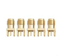 Juego de 5 conectores coaxiales RF hembra SMA para montaje en PCB con agujero de 4 mm, apto para soldadura externa de antena WiFi