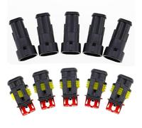 Juego de 5 conectores de cable eléctrico impermeable de 2 pines, pieza de coche, conectores de 1,5 mm, cable eléctrico impermeable DJ7021-1,5