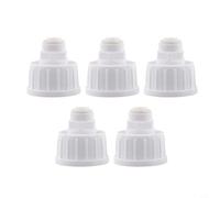 Juego de 5 conectores de manguera de jardín, accesorios de riego por atomización ajustables para riego eficiente, boquillas de pulverización de plástico para flores y plantas, (blanco)