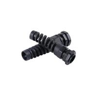 Juego de 5 conectores de prensaestopas con diseño en espiral para una protección segura impermeable (PG9 - negro)