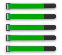 Juego de 5 correas de velcro para fijar cinturones de nailon verde con cierre de velcro, para bomba de bicicleta, linterna, bicicleta, dron RC Lipo 30 cm