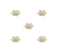 Juego de 5 cristales de loto er minerales Feng Shui esfera cristales decorativos colección adornos boda recuerdos fiesta amarillo