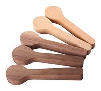 Juego de 5 cucharas de madera para tallar en blanco, cuchara de madera sin terminar de haya y nogal, bloque de tallar, suministros de arte para principiantes expertos, talladores de madera