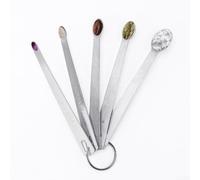 Juego de 5 cucharas medidoras de acero inoxidable para hornear - Tad precisa para herramientas de caída de pizca - 430 utensilios de metal - ideal para recambios de tarros de especias - 11,5 cm de
