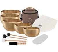 Meinl Juego de 5 cuencos de bronce Yoga Nidra para baños de sonido y meditación