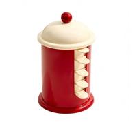 Juego de 5 cuencos de plástico rojo con asas y estante de almacenamiento para salsas, condimentos, manualidades, platos apilables compatibles con la mayoría de vajillas