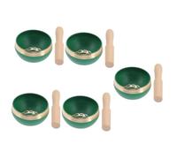 Juego de 5 cuencos tibetanos for meditación con cuencos de cobre y percutores de madera. Kit de terapia de sonido for yoga, atención plena y alivio del estrés.(8x4cmx5pcs)