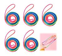 Juego De 5 Cuerdas De Arco Iris, Juego de Cuerdas Flexibles Finger Twist Cordón Arcoíris Juegos Flexibles Uego De Hilos Flexibles para Juego de Hilos a Partir para Cumpleaños Adviento Navidad Bolsa