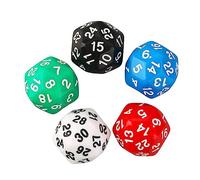 Juego de 5 dados poliédricos acrílicos, dados digitales coloridos de colores mezclados, juguete educativo para niños, juegos de
