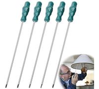 Juego de 5 Destornillador torx Estrella, HOMURY Destornilladores Largos con Mangos Ergonómicos, Destornillador Magnético, T15 - T30, 400mm