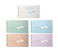 Juego De 5 Diarios De Memorización Para Viajes Con Diseño Activo Y Cuaderno Ergonómico Con Diseño De Portada De Palabras