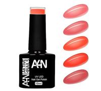 Juego de 5 esmaltes de gel UV A4N (Delicate Coral)
