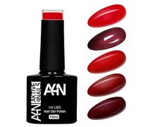 Juego de 5 esmaltes de gel UV A4N (Red Symphony)