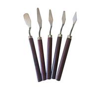 Juego de 5 espátulas, suministros de gouache para pintura al óleo, herramienta de bellas artes flexibles para artistas, amantes de la pintura