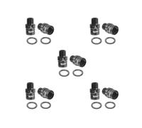Juego de 5 extensores de pedal de bicicleta de 20 mm, espaciador de pedal extendido resistente para bicicleta de carretera, color negro
