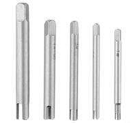 Juego de 5 extractores de grifo M10 con cabeza cuadrada y diseño de 3 garras para una extracción eficiente de tornillos dañados con llave o taladro