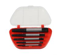 Juego de 5 extractores de tornillos de acero al carbono para tornillos y pernos dañados, 3-18 mm, con caja de almacenamiento