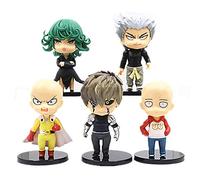Juego de 5 Figuras de One Punch Man, Anime Saitama Figura de acción Tornado Anime Juguetes Genos Juguete Estatuas PVC Anime One Punch Man Modelo Figura de Juguete Coleccionables Decoraciones 9.5-11cm