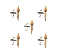 Juego de 5 flautas de bambú Hulusi Woodwind Calabaza Cucurbit para aprendizaje de música, ejercicio, regalo c clave