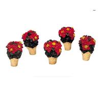 Juego de 5 flores de Pascua en miniatura de Lemax Village Collection 34970