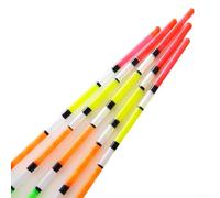 Juego de 5 flotadores de pesca hechos de madera de balsa con mecanismo giratorio de 360 grados y refuerzo de alambre de cobre para estabilidad y uso (4 + 2 g)