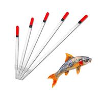 Juego de 5 flotadores Waggler - Tamaños 11/13/15,5/17,5/19,5 cm - Sensibles y de alta visibilidad - Ideal para pesca de carpas, pesca de carpas y pesca con bolígrafo - para aguas dulces y