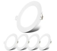 Juego de 5 focos empotrables LED 230V focos empotrables LED planos blanco neutro