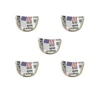 Juego de 5 fundas de poliuretano para cabeza de mazo de golf, manga de putter central The Old Glory Semicírculo M