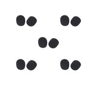 Juego de 5 fundas protectoras de espuma para micrófono de estudio, 2 unidades, color negro
