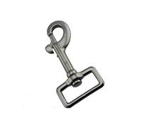 Juego de 5 ganchos giratorios acero inoxidable 316 for buceo, 59, 66, 73 y 80 mm longitud. Gancho giratorio alta resistencia con cáncamo(59mm)