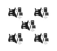 Juego de 5 golpeadores de guitarra SSS de 3 capas, 11 agujeros, placa trasera, pomos de volumen de tono y tornillos