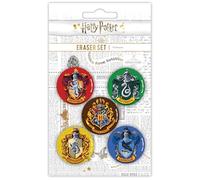 Juego de 5 gomas de borrar Harry Potter, diseño del escudo de Hogwarts Hogwarts, suministros escolares de Harry Potter, Gryffindor, Slytherin, Ravenclaw, Hufflepuff