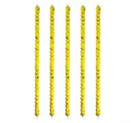 Juego de 5 guirnaldas de caléndula, 155 cm de longitud, para decoración de fiesta de boda Diwali, flores de plástico diseñadas para uso en interiores y exteriores (32)