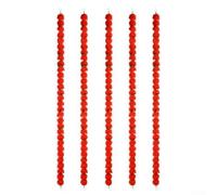 Juego de 5 guirnaldas de caléndula, 155 cm de longitud, para decoración de fiesta de boda Diwali, flores de plástico diseñadas para uso en interiores y exteriores (37)