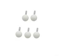 Juego de 5 herramientas de cabeza de piedra de molienda en forma de bola, vástago de 6 mm para herramienta giratoria, tallado, grabado, madera, fibra de vidrio (6 x 20 mm, blanco)
