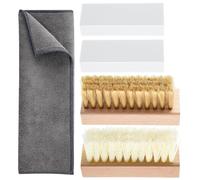 Juego de 5 herramientas de cuidado de cuero nobuck para zapatos, bolsas, muebles con ecuación de lavado natural, herramientas de mantenimiento individuales dedicadas