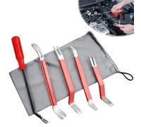Juego de 5 herramientas de desmontaje para coche, con bolsa de almacenamiento gris, herramienta de palanca de alta calidad para el revestimiento de la puerta del coche, panel interior, salpicadero