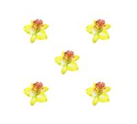 Juego de 5 horquillas con patrón de flores, decoración portátil, horquillas para el pelo, accesorios para la cabeza, cumpleaños, fotografía, boda, día a día, vocación, amarillo