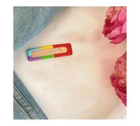 Juego de 5 horquillas para el pelo roto para niñas con flequillo lateral que no dañan el cabello de los niños, horquillas de color caramelo, lindas pinzas de flores (cuadradas, 6 cm, 5 juegos)