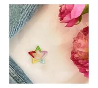 Juego de 5 horquillas para el pelo roto para niñas, flequillo, pinzas laterales que no dañan el cabello de los niños, horquillas de color caramelo, lindas pinzas de flores (estrella de cinco puntas, 1