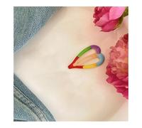 Juego de 5 horquillas para el pelo roto para niñas, flequillo, pinzas laterales que no dañan el cabello de los niños, horquillas de color caramelo con flores (corazón de melocotón, 4,8 cm, 1 juego)